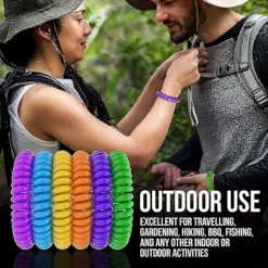 12-pack Myggavvisande Armband, Naturligt Insektsmedel Vattentätt Skadedjursbekämpningsband För Barn Vuxna Utomhus Camping Fiske Resor