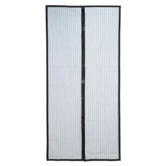 2-Pack Myggnät för dörr med magnetstängning. 210cm x 100cm Svart