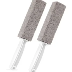 2-pack pimpstensskrubbare tar bort hårda vattenringar, kalciumavlagringar och rost (grå)