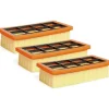 3-pack Platt veckat filter för Krcher dammsugare Ad 3200, Ad 3 Premium och Ad 4 Premium, 6.415-953.0 [BR]