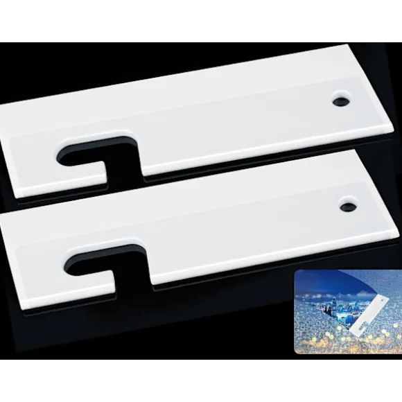 2-pack silikon duschskrapa fönsterrengöringsskrapa vit med silikon torkarblad för spegel badrum kök matbord bil 7 x 21 cm