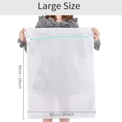 2-pack stora 60x80 cm tvättpåsar för ömtåliga kläder