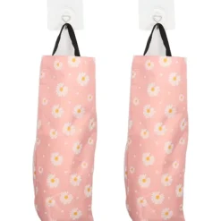 2-pack Tvättade Plastpåsar med Vikbar Väggfäste, ZQKLA