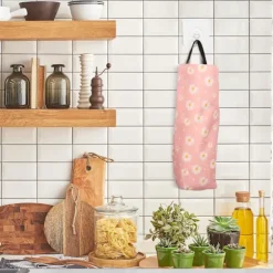 2-pack Tvättade Plastpåsar med Vikbar Väggfäste, ZQKLA