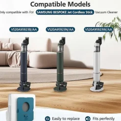 12-pack VCA-ADB953 dammsugarpåsar för SAMSUNG BESPOKE Jet sladdlös dammsugare, jämför med originaldel As Shown