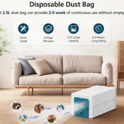 12-pack VCA-ADB953 dammsugarpåsar för SAMSUNG BESPOKE Jet sladdlös dammsugare, jämför med originaldel As Shown