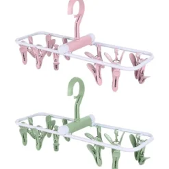 2-pack vindtäta klädstreck underkläder hängare resehängare hopfällbar hängare för strumpor underkläder och kläder