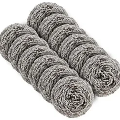 Paket med 12 Rostfria Skrapsvampar, Skrubbsvampar