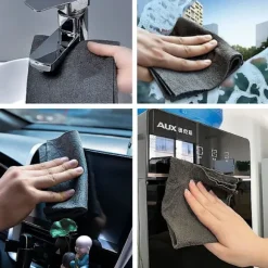 5PCS Tjockare magisk rengöringsduk utan vattenmärke Glasduk Återanvändbar Fönster Glas Rengöringsduk trasa Kökshandduk
