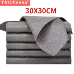 5PCS Tjockare magisk rengöringsduk utan vattenmärke Glasduk Återanvändbar Fönster Glas Rengöringsduk trasa Kökshandduk