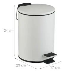 Pedalhink till badrummet, 3 l – mjukstängande, handsfree