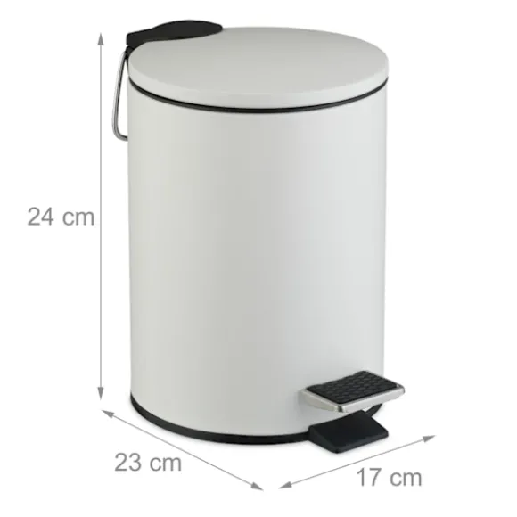Pedalhink till badrummet, 3 l – mjukstängande, handsfree