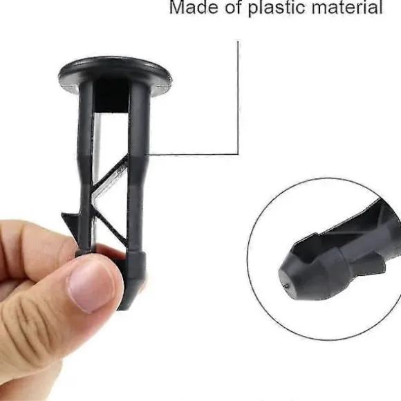 {PL}65 x 18 mm Förpackning med 10 Svarta Plastgångjärnstappar för Soptunnelock för 240 l Hushålls- och Kommersiella Soptunnor