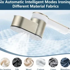 [PL】Rese Mini Steamer Portabel LED Klädångare - 6 Smarta Lägen - 9s Express Uppvärmning - 1200w Klädångare - Guld