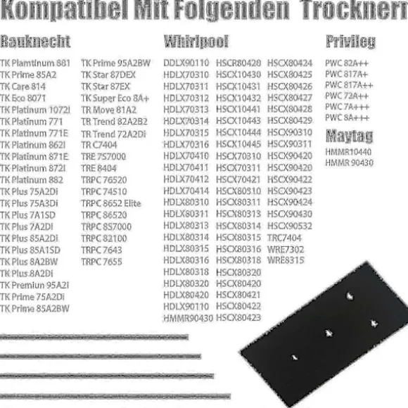 {PL}Set med 4 filter för Bauknecht, Privileg, Whirlpool torktumlare med värmepump - Svampfiltermattor g2024174332