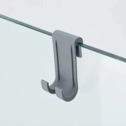 Premium Duschsqueegee i Rostfritt Stål, Hängande Utan Borrning, Sil
