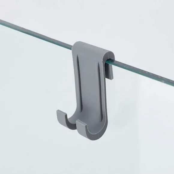 Premium Duschsqueegee i Rostfritt Stål, Hängande Utan Borrning, Sil