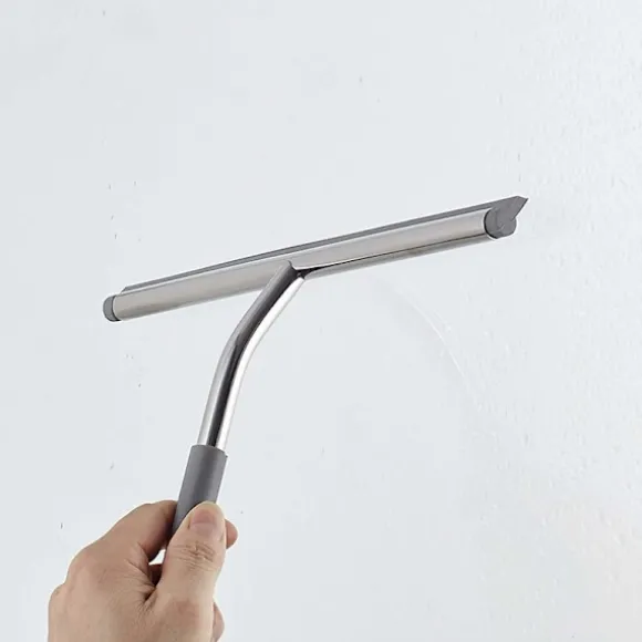 Premium Duschsqueegee i Rostfritt Stål, Hängande Utan Borrning, Sil