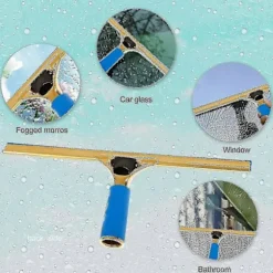 Professionell Fönsterskrapa av Kommersiell Kvalitet, Glasrakel Fönsterrengöringsverktyg För Duschdörrar, Fönster Och Bilglas Flerfärgad Valfri gold