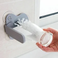 Rengörare med sugkoppar för glas grå