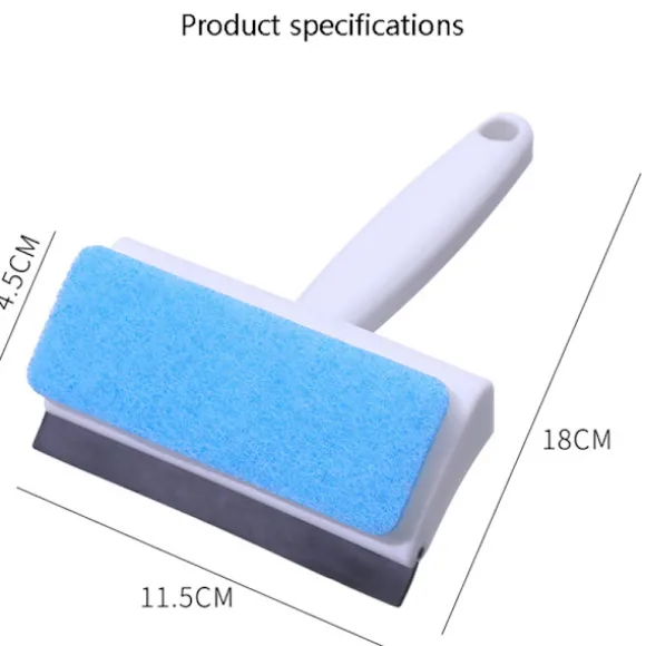 Rengöringsborste för fönsterglas Dubbelsidig svamptorkare blue 18*11.5*4,.5cm