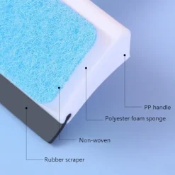 Rengöringsborste för fönsterglas Dubbelsidig svamptorkare blue 18*11.5*4,.5cm