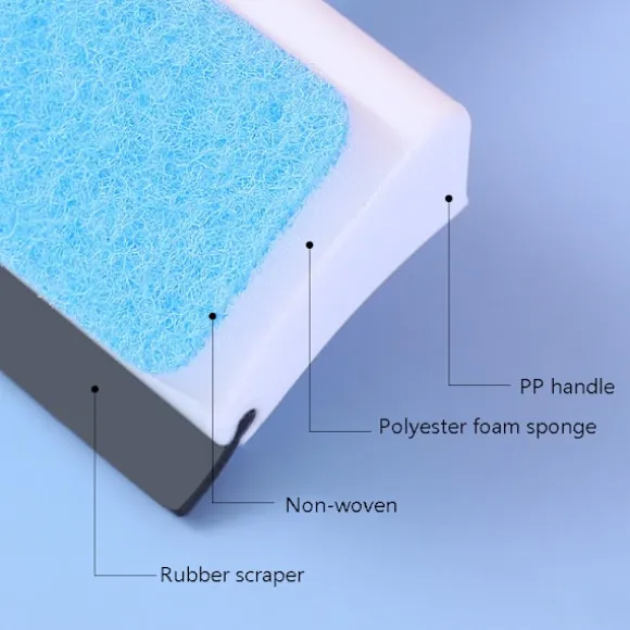 Rengöringsborste för fönsterglas Dubbelsidig svamptorkare blue 18*11.5*4,.5cm