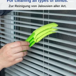 Rengöringsborste, 2-pack, för persienner, rullgardiner och lameller, med mikrofiberhylsa
