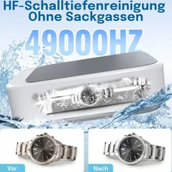 Rengöringsmedel, 640 ml 49000 Hz, 40 W smyckesrengörare, 3 timerinställningar, kan användas för att rengöra smycken, glasögon