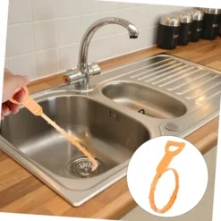 Rensrörsrensare Avloppsrör Avloppskrok Avloppsrensningsverktyg Orange Plast