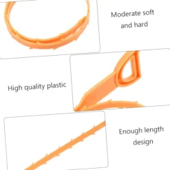 Rensrörsrensare Avloppsrör Avloppskrok Avloppsrensningsverktyg Orange Plast