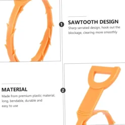 Rensrörsrensare Avloppsrör Avloppskrok Avloppsrensningsverktyg Orange Plast