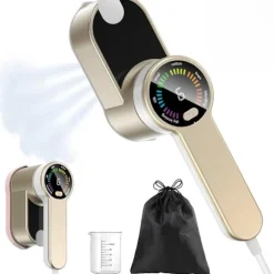 Rese Mini Steamer Portabel LED Klädångare - 6 Smarta Lägen - 9s Express Uppvärmning - 1200w Klädångare - Guld