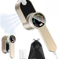 Rese Mini Steamer Portabel LED Klädångare - 6 Smarta Lägen - 9s Express Uppvärmning - 1200w Klädångare - Guld