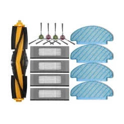 Reservdelar och tillbehör till Ecovacs Deebot N8 / N8+ / N8 Pro+ / N8 Pro+ Plus - Huvudsidoborste, HEPA-filter, Mopptrasa