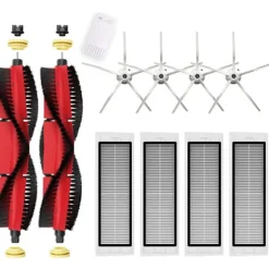 Reservdelar Tillbehör för Xiaomi Roborock S5 MAX, S6 Pure, S6 max V, S50 Dammsugare 2 Rullborstar 4 Sidoborstar 4 HEPA-filter (Vit)[ZHE]