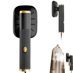 Resesteamer Mini Strykjärn för Kläder, Handhållen Bärbar Ångstrykjärn black