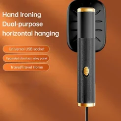 Resesteamer Mini Strykjärn för Kläder, Handhållen Bärbar Ångstrykjärn black