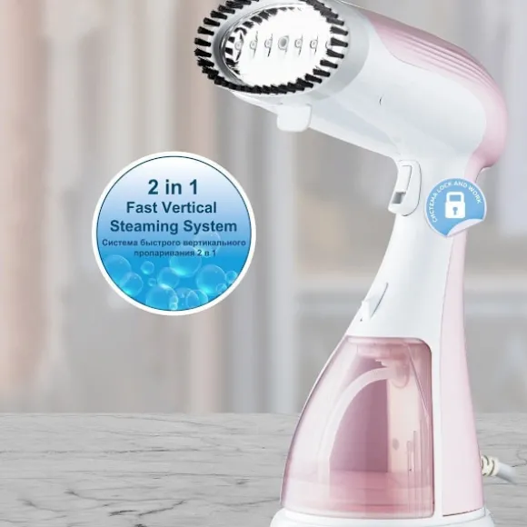 Resesteamgenerator - Rosa, 1500W Bärbar Resjärn, Utmärkt
