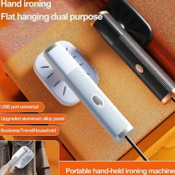 Resestrykjärn med halkfritt handtag, vattentankdesign, torr- och våtanvändning, handhållen strykningsmaskin, klädrynkborttagare