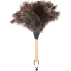 Reusable Ostrich Feather Duster with Anti-Static Wooden Handle