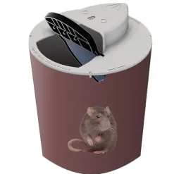 Reusable Smart Mouse Rat Trap Plastic Flip Slide Bucket Lid Humane Or Lethal Trap Door Style Multi Catch Red