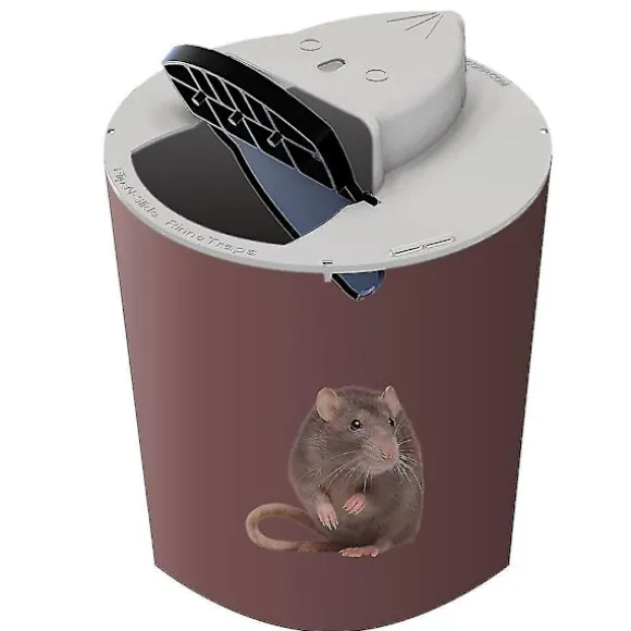 Reusable Smart Mouse Rat Trap Plastic Flip Slide Bucket Lid Humane Or Lethal Trap Door Style Multi Catch Red