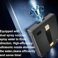 Robot Fönsterputsare, Dubbel Vattenspray, Smart Minne, Ja Yes