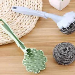 Rostfria skrubbrar stålull diskmaskin rengöringssvamp