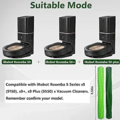 S9 Ersättningsdelar för iRobot Roomba S9+ (9550) S9 (9150) Robotdammsugare Tillbehör Rulle (FMY) Green