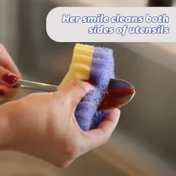 Scrub Daddy Scrub shooting star blandade 3-pack, dubbelsidig skrubbsvamp, alternativ till skurar som inte repar, rengöringssvampar för diskning
