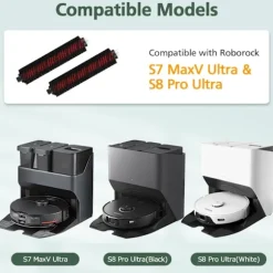Set med 2 rengöringsborstar för Roborock S7 / S7 Pro Ultra / S7 MaxV Ultra, reservdelar för rengöringsborste för Roborock S8 Pro Ultra / G10s