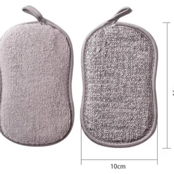 Set med 8 tvättbara disktrasor i mikrofiber, perfekta för non-stick-pannor
