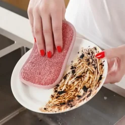 Set med 8 tvättbara disktrasor i mikrofiber, perfekta för non-stick-pannor